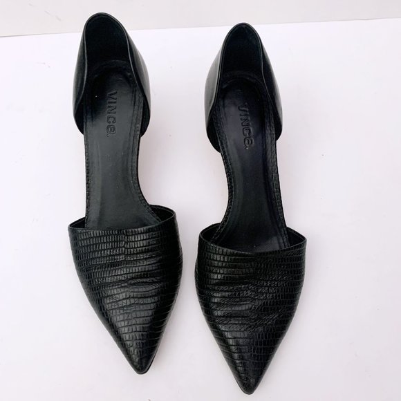 Vince Aurelian D'Orsay Embossed Leather Boots - Picture 5 of 14